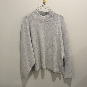 Cozy Gray Mock Neck Sweater